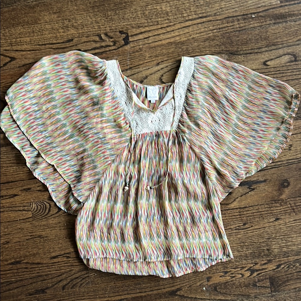 Ella Moss Multicolor Women's Top with Lace Detail